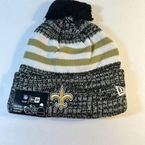 New Era Other - New Orleans Saints New Era Winter Knit Hat Beanie Fleece Lined One Size NWT
